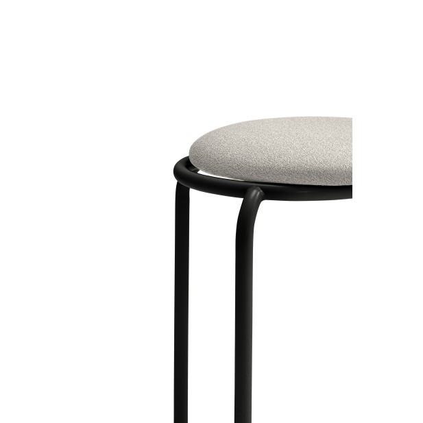 Taburete Bajo ECLIPSE, Metal Negro /...