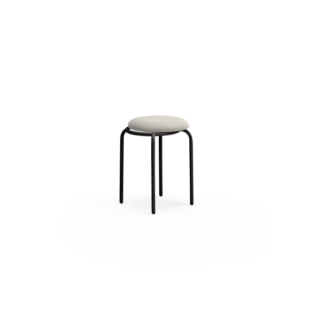 Taburete Bajo ECLIPSE, Metal Negro/Textil - Teulat; Vackart; 18725_TE