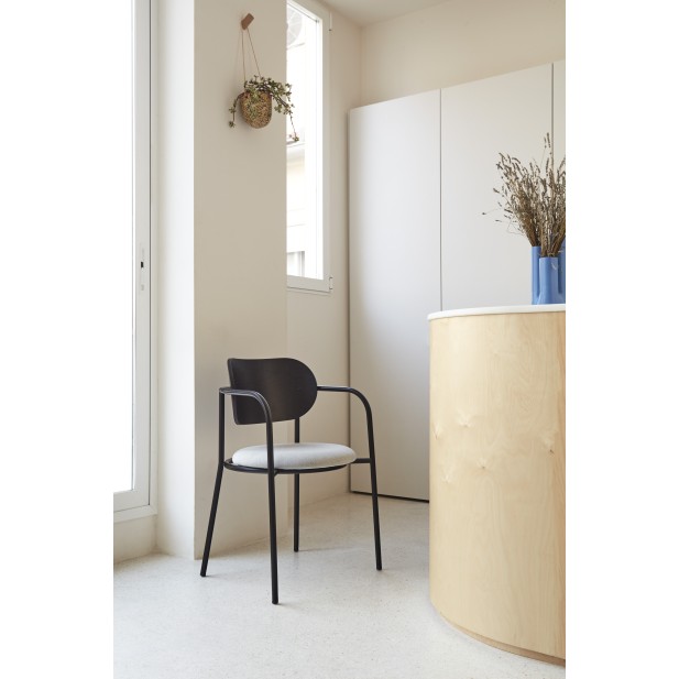 Silla con Brazos ECLIPSE, Negro - Teulat