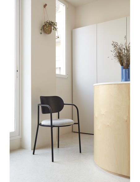 Silla con Brazos ECLIPSE, Negro - Teulat