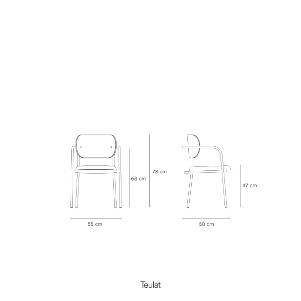 Silla con Brazos ECLIPSE, Negro - Teulat