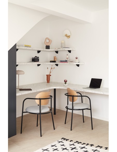 Silla con Brazos ECLIPSE, Roble Natural - Teulat