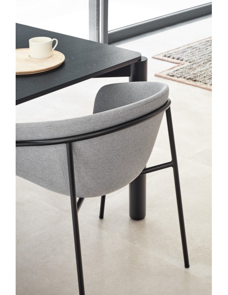 Silla con Brazos HUG, Gris Claro - Teulat