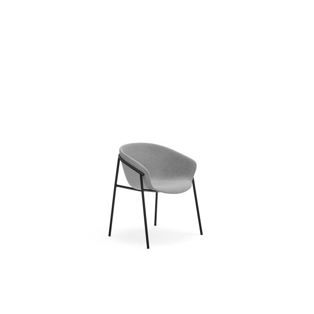 Silla con Brazos HUG, Gris Claro - Teulat; Vackart; 15084_TE