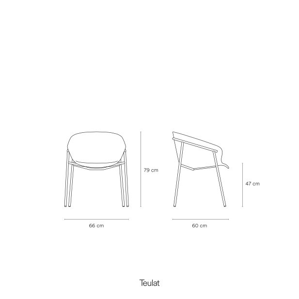 Silla con Brazos HUG, Gris Oscuro -...