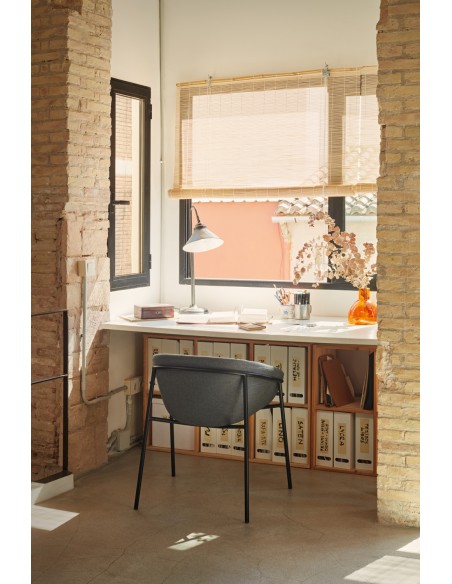 Silla con Brazos HUG, Gris Oscuro - Teulat