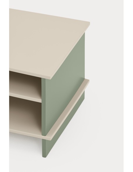 Mesita INARI, 2 Estantes / Arena / Verde - Teulat