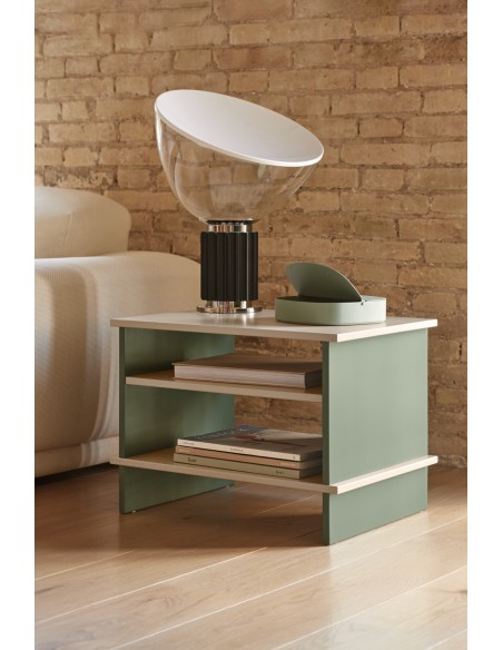 Mesita INARI, 2 Estantes / Arena / Verde - Teulat