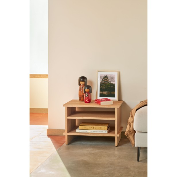 Mesita INARI, 2 Estantes / Roble -...