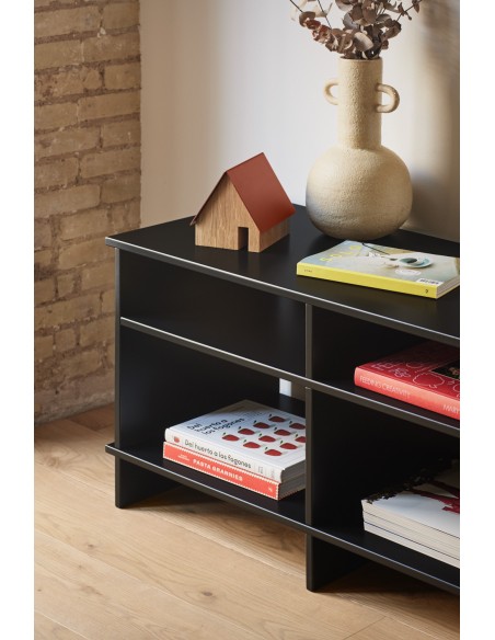 Mueble TV INARI 180 cm / Negro - Teulat