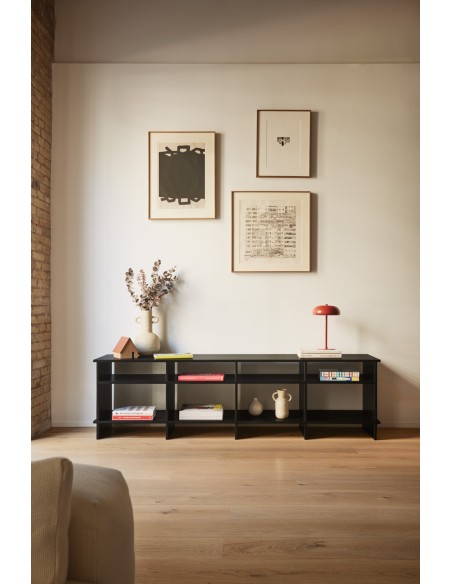 Mueble TV INARI 180 cm / Negro - Teulat