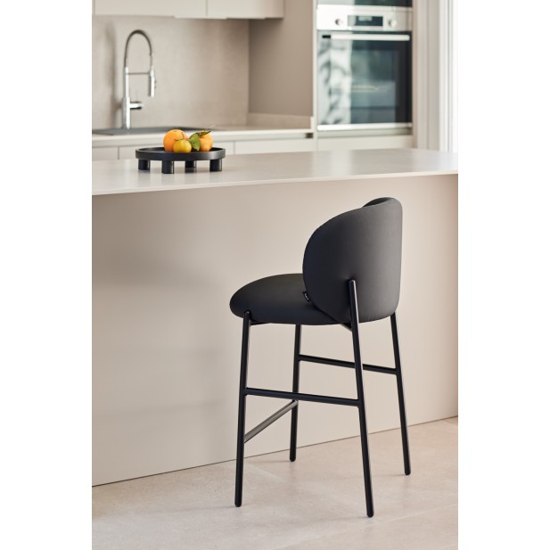 Taburete MOGI 65 cm, PU Negro - Teulat