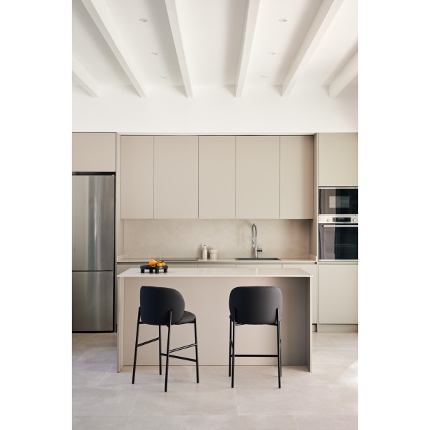 Taburete MOGI 65 cm, PU Negro - Teulat