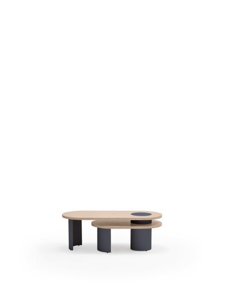 Mesa de Centro NORI, Natural Claro / Azul - Teulat; Vackart; 16046_TE