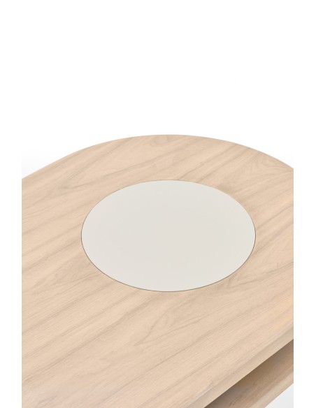 Mesa de Centro NORI, Natural Claro / Patas Crema - Teulat