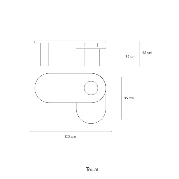 Mesa de Centro NORI, Natural Claro /...