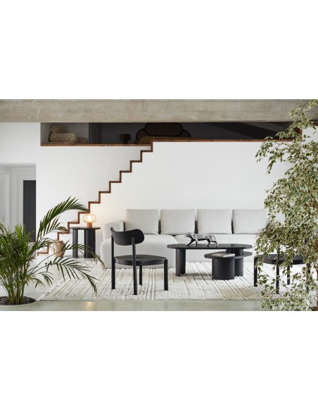 Mesa de Centro NORI, Negro / Patas Negro - Teulat