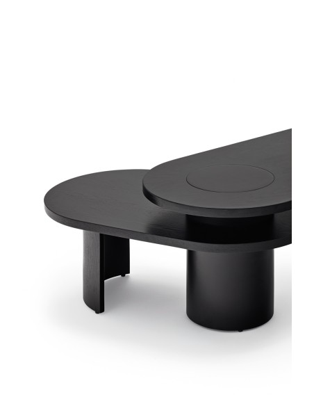 Mesa de Centro NORI, Negro / Patas Negro - Teulat