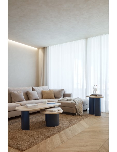 Mesa Auxiliar NORI, Natural Claro / Patas Azul - Teulat