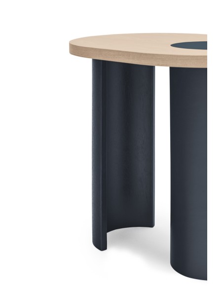 Mesa Auxiliar NORI, Natural Claro / Patas Azul - Teulat