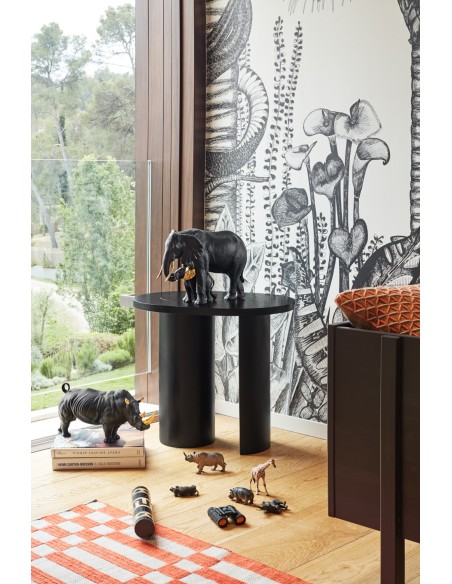 Mesa Auxiliar NORI, Negro / Patas Negro - Teulat