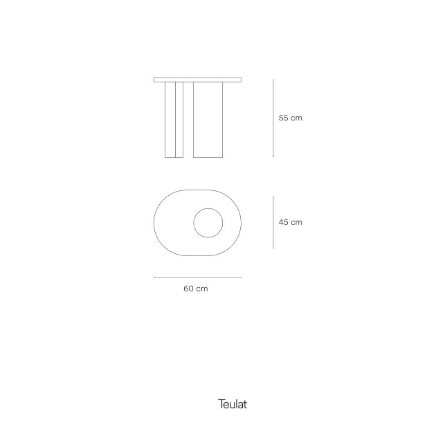Mesa Auxiliar NORI, Negro / Patas...