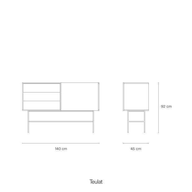 Aparador NUBE 140 cm, Arena / Arcilla...