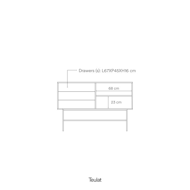Aparador NUBE 140 cm, Crema / Arena -...