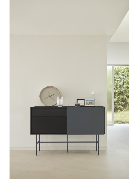 Aparador NUBE 140 cm Negro / Antracita - Teulat