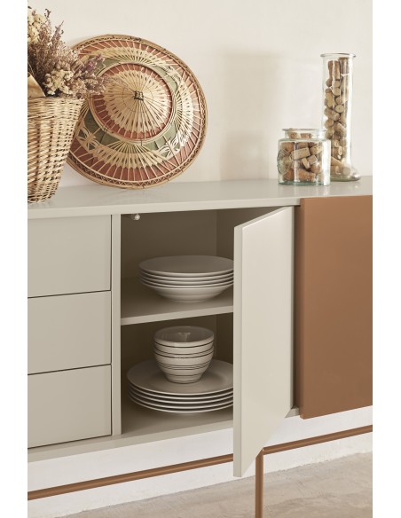 Aparador NUBE 180 cm, Arena / Arcilla - Teulat