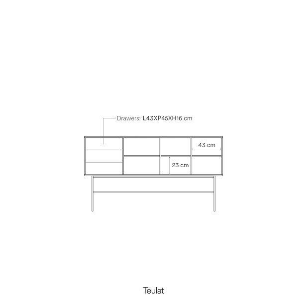 Aparador NUBE 180 cm, Crema / Arena -...