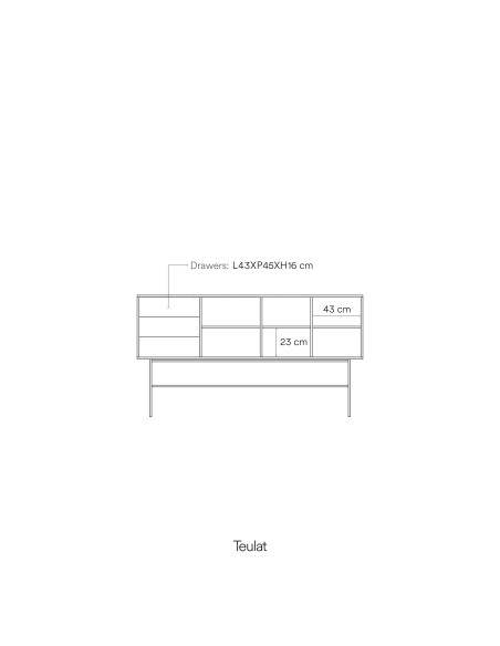 Aparador NUBE 180 cm, Crema / Arena - Teulat