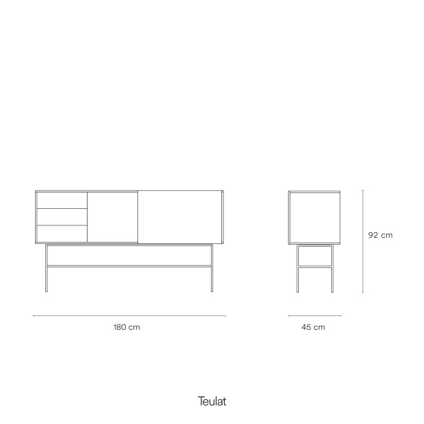 Aparador NUBE 180 cm, Crema / Arena -...
