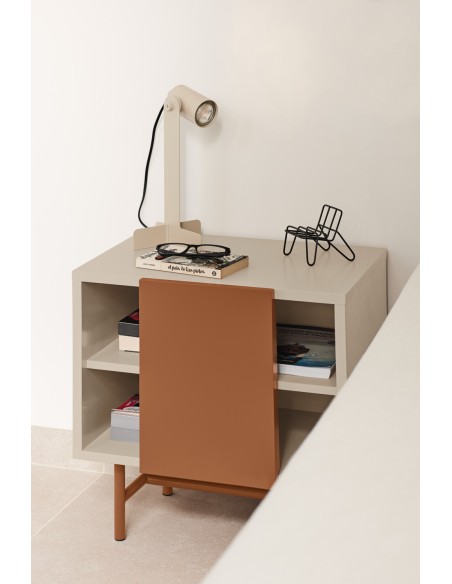 Mesita de Noche NUBE, Arena / Arcilla - Teulat