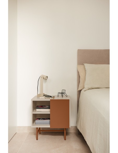 Mesita de Noche NUBE, Arena / Arcilla - Teulat