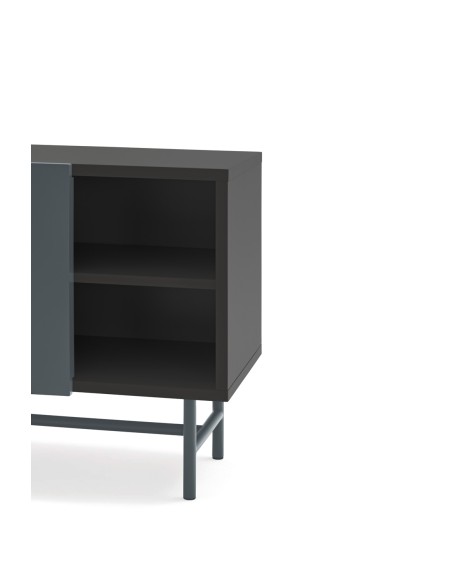 Mesita de Noche NUBE, Negro / Gris Antracita - Teulat