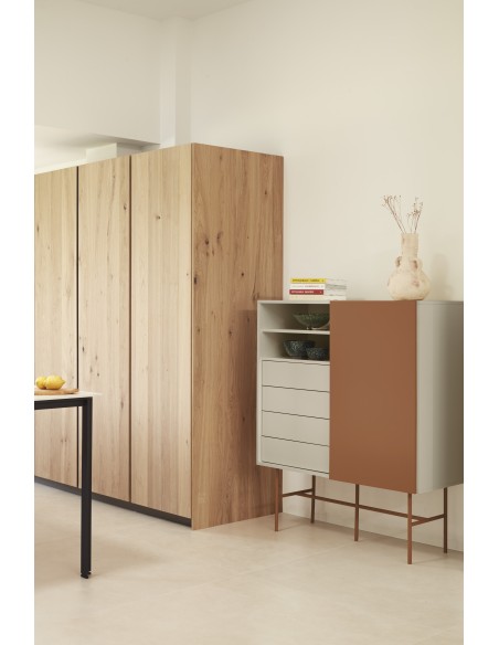 Aparador Alto NUBE, Arena / Arcilla - Teulat