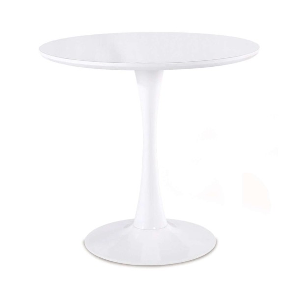 Mesa Tulip 80 cm MDF de Comedor Redonda, Inspiración Eero Saarinen