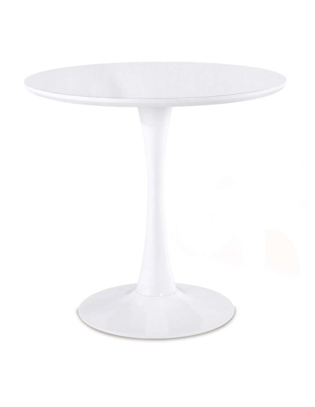 Mesa Tulip 80 cm MDF de Comedor Redonda, Inspiración Eero Saarinen