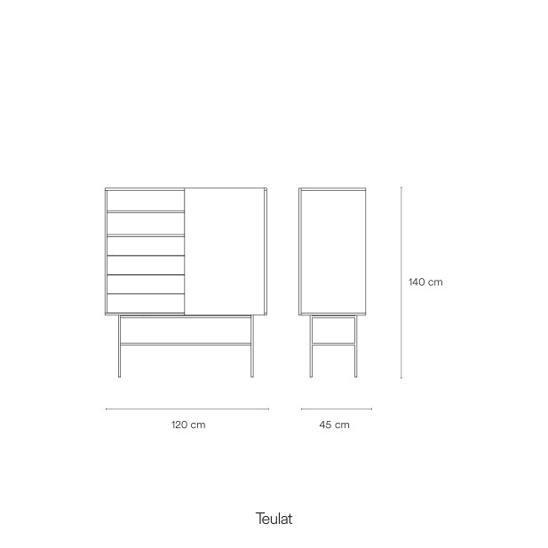 Aparador Alto NUBE, Crema / Arena -...