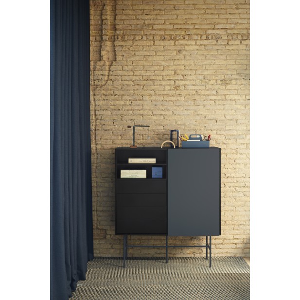 Aparador Alto NUBE, Negro / Antracita...