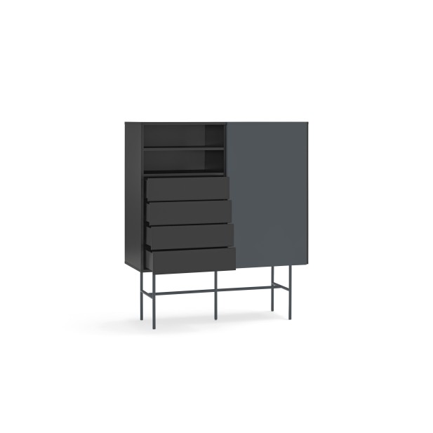 Aparador Alto NUBE, Negro / Antracita...