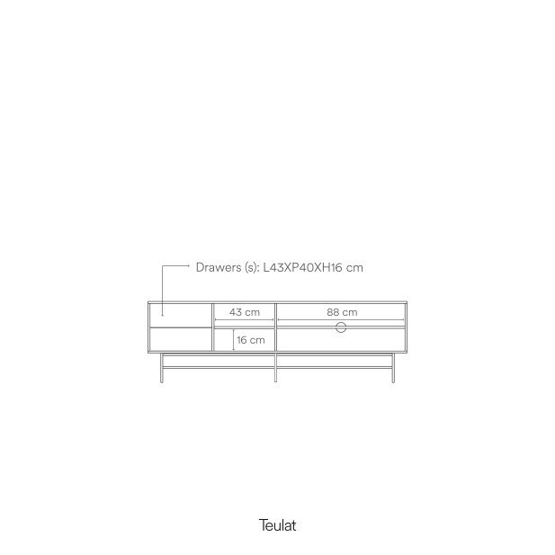 Mueble TV NUBE, Arena / Arcilla - Teulat