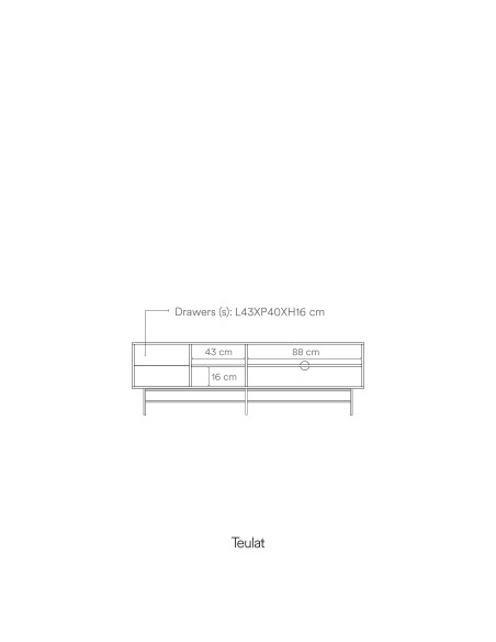 Mueble TV NUBE, Crema / Arena - Teulat
