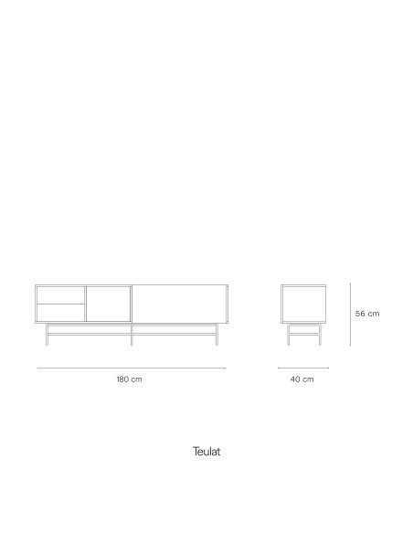Mueble TV NUBE, Crema / Arena - Teulat