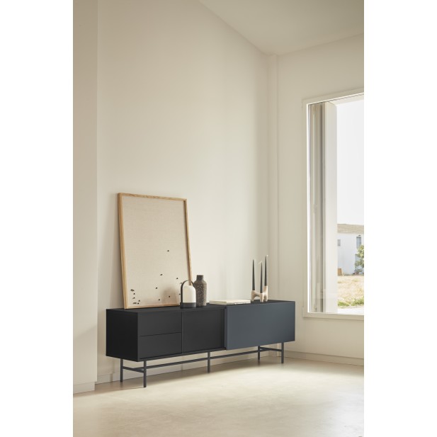 Mueble TV NUBE, Negro / Antracita -...