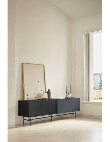 Mueble TV NUBE, Negro / Antracita - Teulat