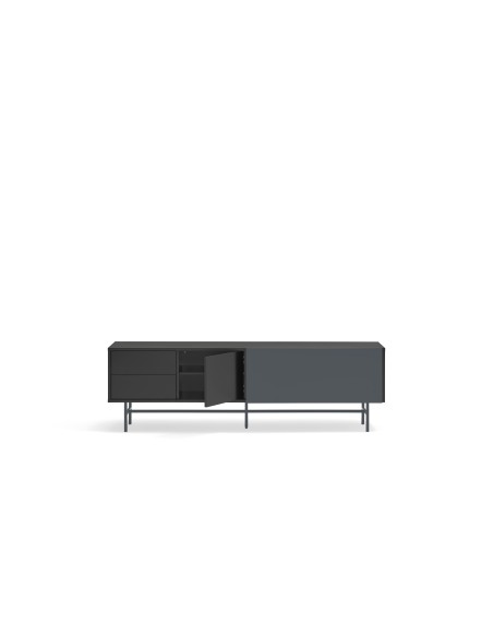 Mueble TV NUBE, Negro / Antracita - Teulat