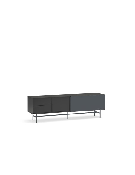 Mueble TV NUBE, Negro / Antracita - Teulat