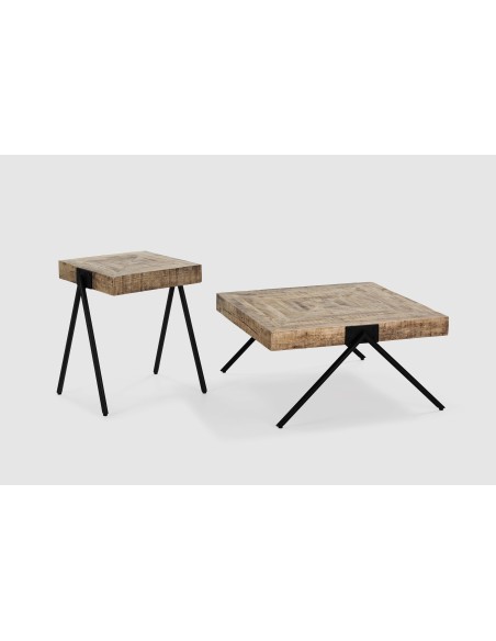 Mesa de Centro KERN, Mango Natural / Metal